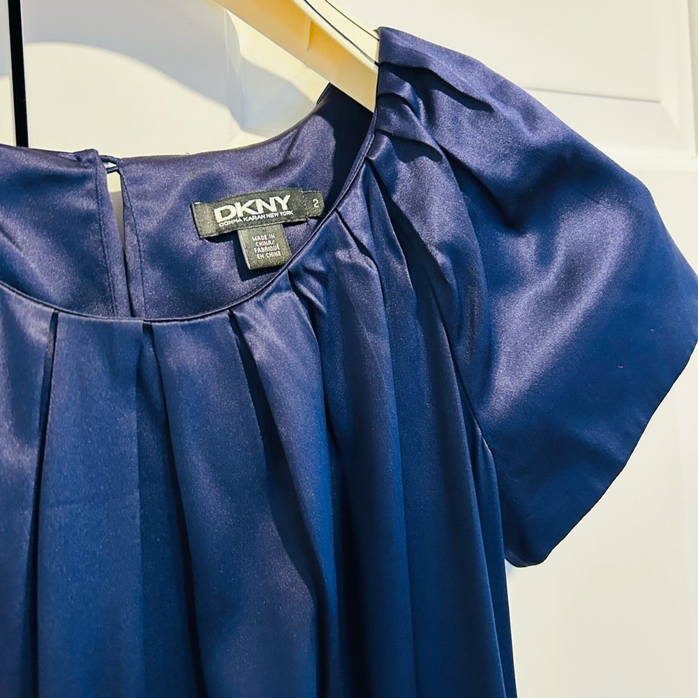 DKNY midnight blue silk dress